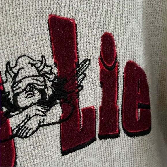 Boys Lie Knight Angel Tour Waffle Knit Thermal Long Sleeve One Size - Picture 13 of 16